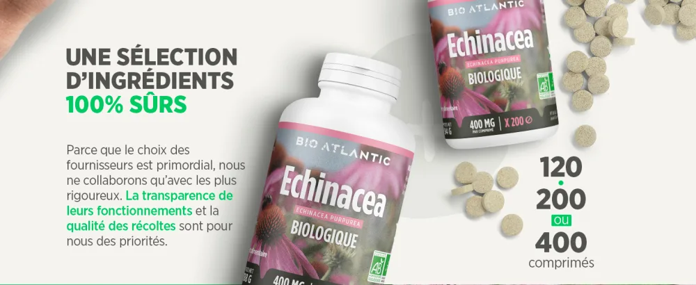 Organic Echinacea AB 400mg - 200 tablets - image 4