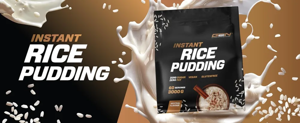 Rice Pudding Neutral 3kg - Vegan Instant Rice Flan for Breakfast & Pre-Workout Snack - High Quality Energy Source 100% Rice - - Water