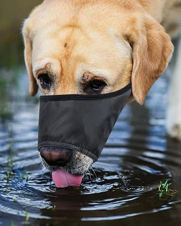 CooZero Dog Muzzles Suit, 7 PCS Anti-Biting Barking Pet Muzzles Adjustable Dog Muzzle Mouth Cover for Small Medium Large Extra Dog - Black - CooZero dog muzzle