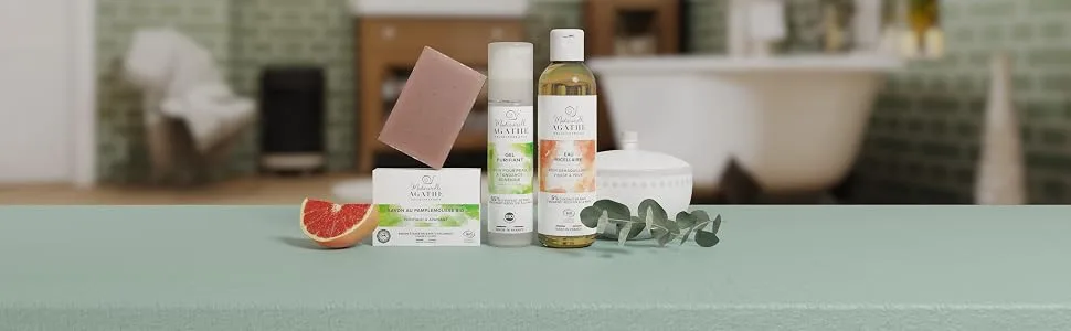 Anti-Acne Routine with Snail Slime - Purifying gel - Micellar water - Grapefruit soap - routine acné