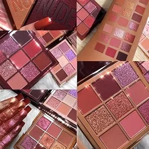 Allbestaye 9 Colors Eyeshadow Palette Glitter Metallic Nude Matte Smoky Eyes Makeup Waterproof - product information 27