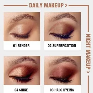 Allbestaye 9 Colors Eyeshadow Palette Glitter Metallic Nude Matte Smoky Eyes Makeup Waterproof - product information 28