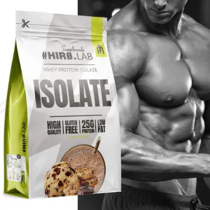 #HIRO.LAB Whey Protein Isolate - 700g | Low Carbs and Fats | WPI | Gentle for Digestion | High Absorption Capacity (Cookies) - Boosts Motivation and Mood
