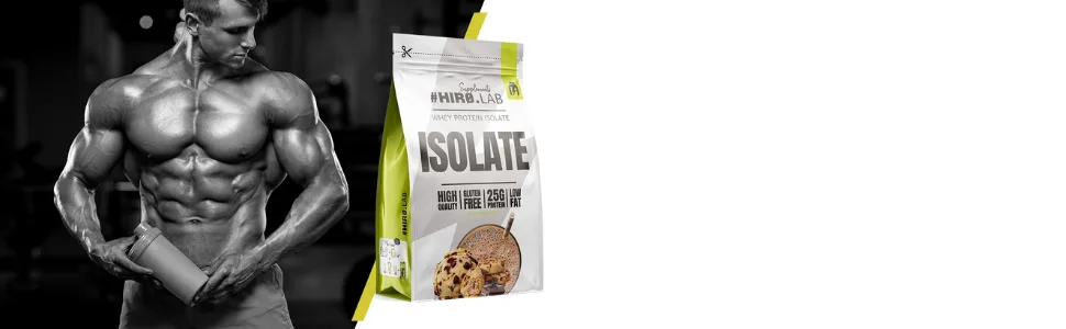 #HIRO.LAB Whey Protein Isolate - 700g | Low Carbs and Fats | WPI | Gentle for Digestion | High Absorption Capacity (Cookies) - HIRO.LAB