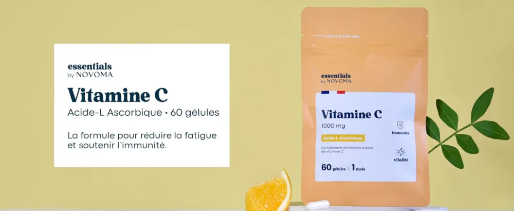 Vitamin C 1000mg Reduces Fatigue and Supports the Immune System 1 Month Cure 60 Vegetable Capsules 100% Pure Ascorbic Aci - Vitamine C Essentials
