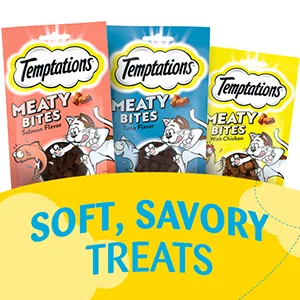 Temptations Meaty Bites, Soft and Savory Cat Treats, Multiple Flavors Chicken 4.12 Ounce (Pack of 1) - Soft, Savory Treats