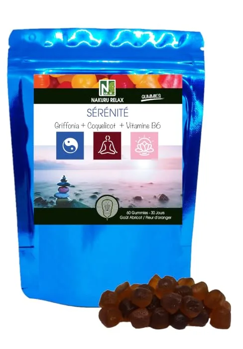 NAKURU | Sleep Gummies | Relax Range | Flavor: Raspberry + Blackcurrant | Made in France | Melatonin + California Poppy + Chamomile!  - product information 6