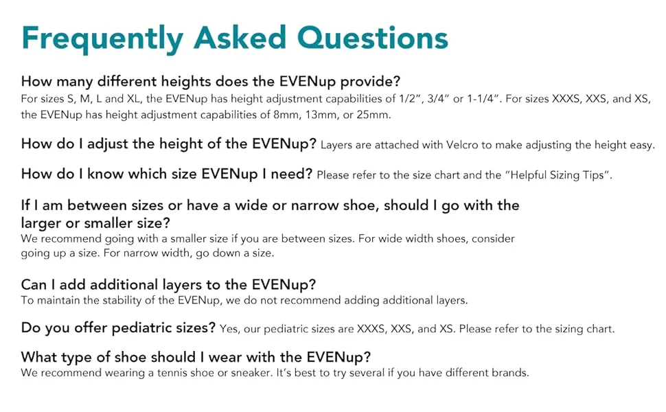 EVENup Original Shoe Balancer And Leveler - product information 5