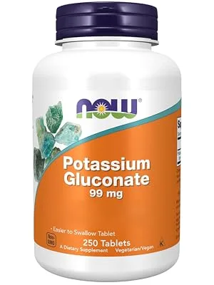 Now Foods Potassium Gluconate 99mg 250 Vegan Tablets Lab Tested Gluten Free Soy Free Vegetarian  - product information 7