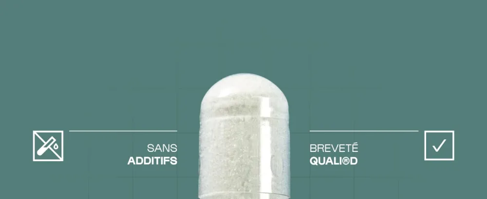 Nutrimuscle - Vitamin D Quali D - 120 capsules - 2000 IU/50 mcg per dose - Fat-soluble dietary supplement - Maintains bone integrity - Contributes to effective immune response - nutrimuscle nutrielement complément alimentaire poudre gélule biolane vitamine c