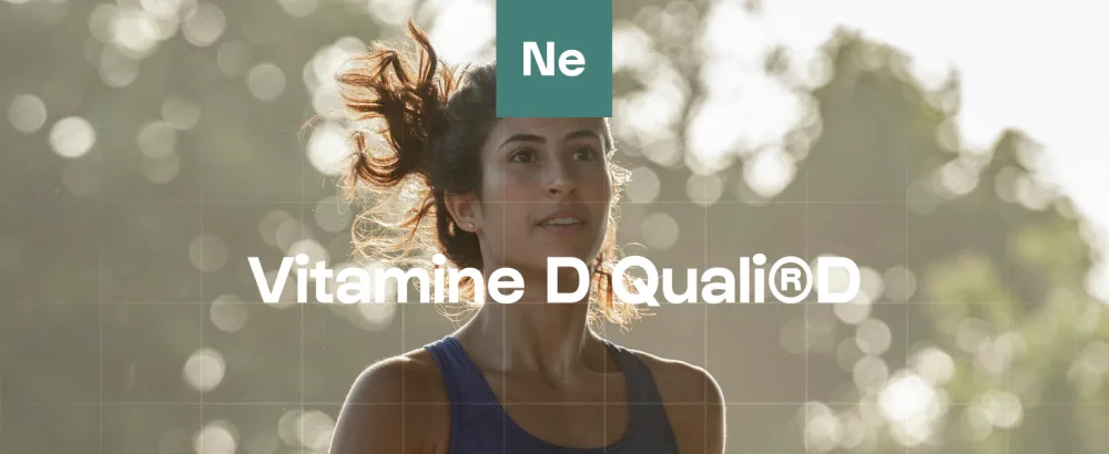 Nutrimuscle - Vitamin D Quali D - 120 capsules - 2000 IU/50 mcg per dose - Fat-soluble dietary supplement - Maintains bone integrity - Contributes to effective immune response - nutrimuscle nutrielement complément alimentaire poudre gélule biolane vitamine c