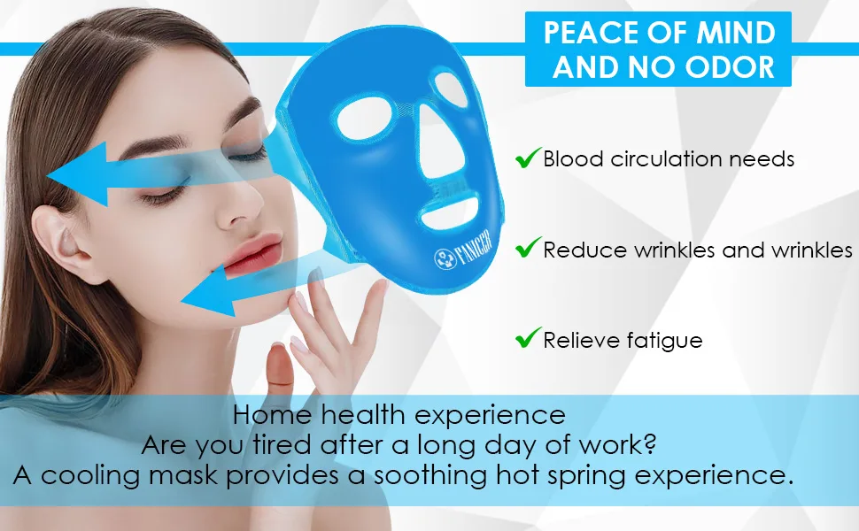 Cooling Face Mask Cold Gel Face Mask Refreshing Mask Hot and Cold Compress for the Face to Relieve Stress Can be used on both sides Reusable - product information 10