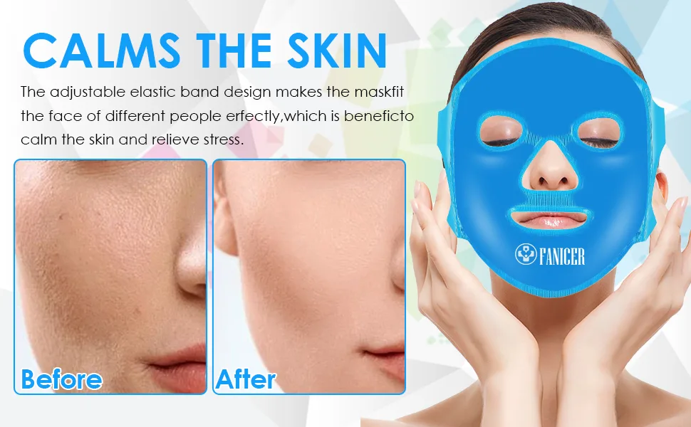 Cooling Face Mask Cold Gel Face Mask Refreshing Mask Hot and Cold Compress for the Face to Relieve Stress Can be used on both sides Reusable - product information 13