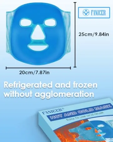 Cooling Face Mask Cold Gel Face Mask Refreshing Mask Hot and Cold Compress for the Face to Relieve Stress Can be used on both sides Reusable - product information 2