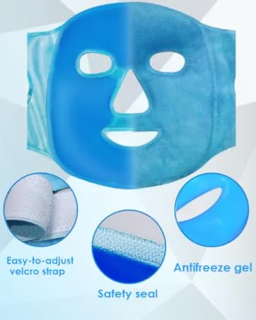 Cooling Face Mask Cold Gel Face Mask Refreshing Mask Hot and Cold Compress for the Face to Relieve Stress Can be used on both sides Reusable - product information 4