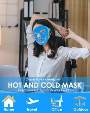 Cooling Face Mask Cold Gel Face Mask Refreshing Mask Hot and Cold Compress for the Face to Relieve Stress Can be used on both sides Reusable - product information 7