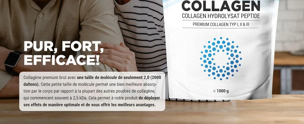 Collagen Powder 1000g - 100% Collagen Bioactive Hydrolysate Peptides - Collagen Type 1 2 & 3 - Neutral Taste - No Additives - Vit4ever
