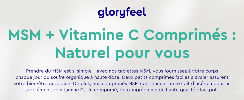 MSM with Vitamin C Bone Complex Joints Skin & Immune System* 2000 mg Methylsulfonylmethane Per Dose 240 Small Tablets Alternative to MSM Powder and MSM Capsules - acide hyaluronique