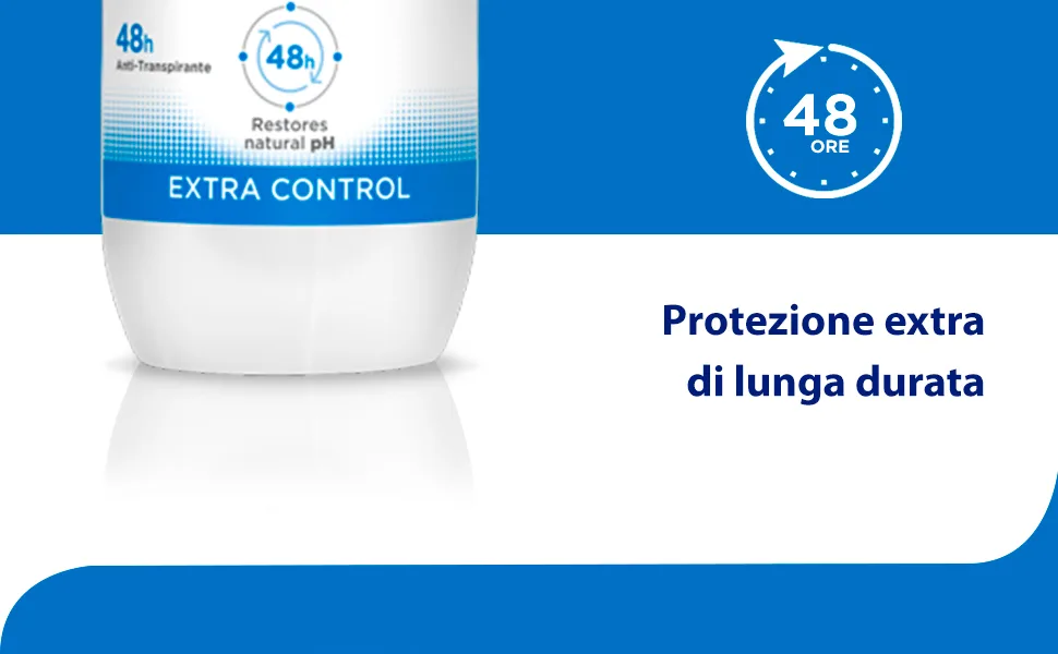 Sanex Roll-on Dermo Extra Control 50 ml Pack of 6 - Protection supplémentaire