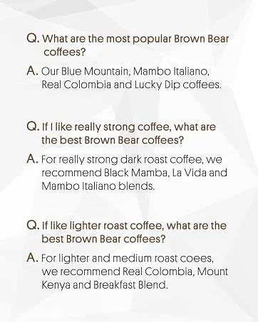 Brown Bear Coffee 6 Birthday Coffee Blends Whole Bean Coffee Great for Men and Women for All Coffee Machines Light Medium and Dark Roast - Café Ours Brun