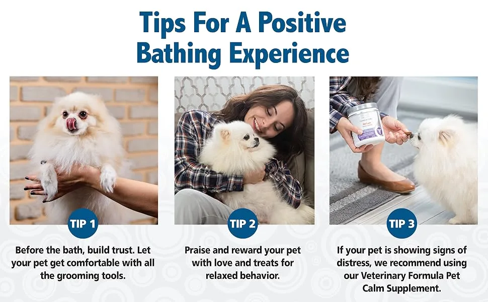 Veterinary Formula Solutions Snow White Shampoo for Dogs and Cats  Safely Remove Stains Without Bleach or Peroxide  Gently Cleanses, Deodorizes and Brightens White Coat  Fresh Scent 17 oz Shampoo - bathing pet