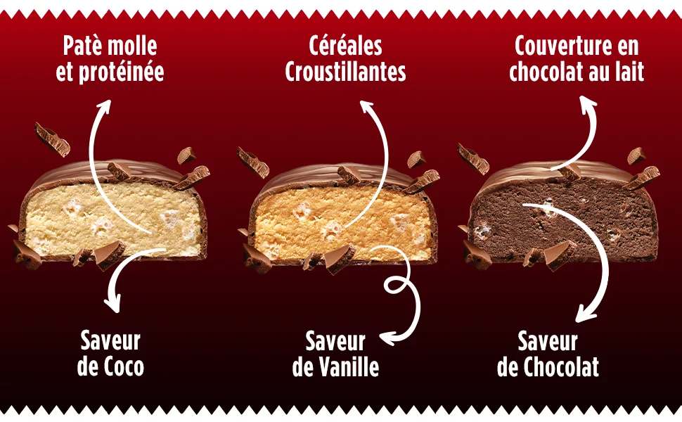 Corny Protein - Chocolate Coconut Protein Bars 30% Protein 0% Added Sugars Pack of 18x50g Taste the Power - bar protein barre protéique proteines
