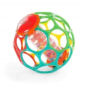 Bright Starts Oball Rollin' Rainstick Rattle Easy-Grasp Toy, Ages 3 Months + - product information 1