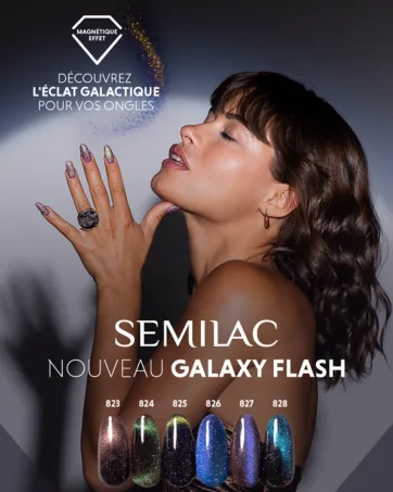 Semilac Cuticle and Nail Oil Kiwi Mango 7ml - semilac galaxy flash