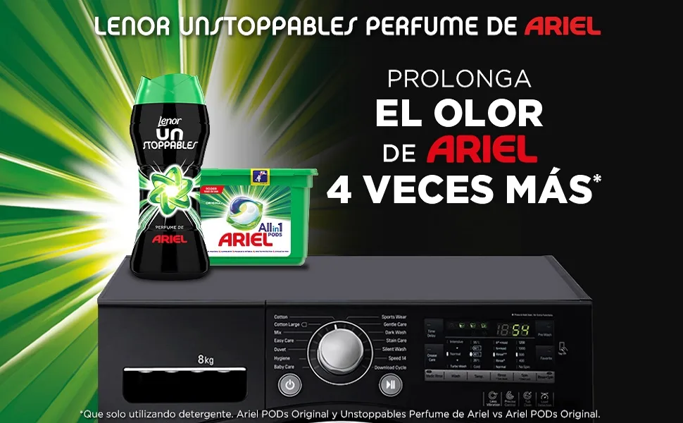 Lenor UNstoppables 62 Washes (6 x 140 g) Fragrance Beads for Garments with Ariel Scent - Lenor