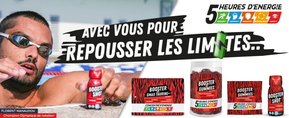 EAFIT Booster Shot - 60 ml - 5 Hour Immediate Energy - Sugar Free - Mango Flavor - Vegan Certified - French Brand - Anti-Doping Certified - Header Booster