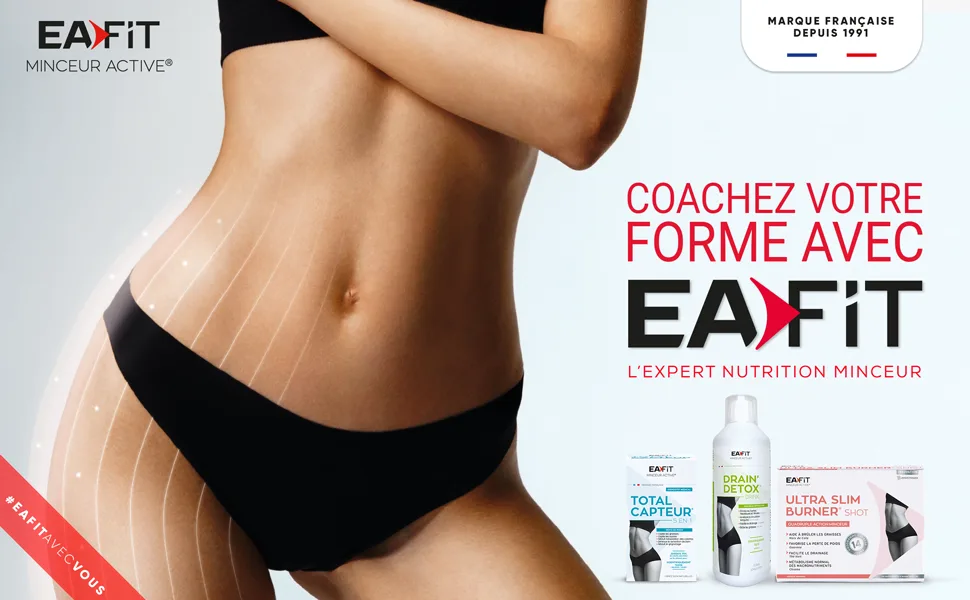 EAFIT Slimming L-Carnitine Powerful Fat Burner Weight Loss Energy Booster Improves Sports Performance Vitamin B6 Choline 15 Day Program Before Sport 90 Capsules - Header