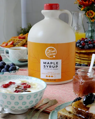 MapleFarm - Pure maple syrup in a gift box. Tasting pack 4 variants: GOLD - AMBER - DARK - VERY DARK. - grandi formati