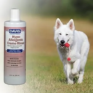 Davis Manufacturing Hypoallergenic Pet Crme Rinse, 12 oz, White (HCR12) - product information 2