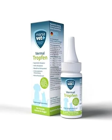 Marsavet Renal Strength Drops - Food Supplement Promoting Renal Function - 100 ML. Natural Support for Renal and Urinary Function in Dogs Cats Rodents and Birds. - Vermal Gouttes