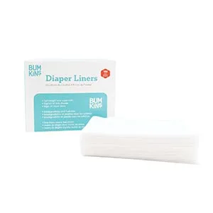 Bumkins Disposable Cloth Fabric Diaper Liner, Biodegradable, Neutral, 100 Count (Pack of 1) - flushable diaper liners