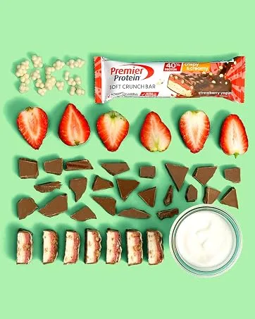 Premier Protein - High Protein Bar 50% - Multiflavourbox - 20x40g - Pemier Protein Soft Crunch