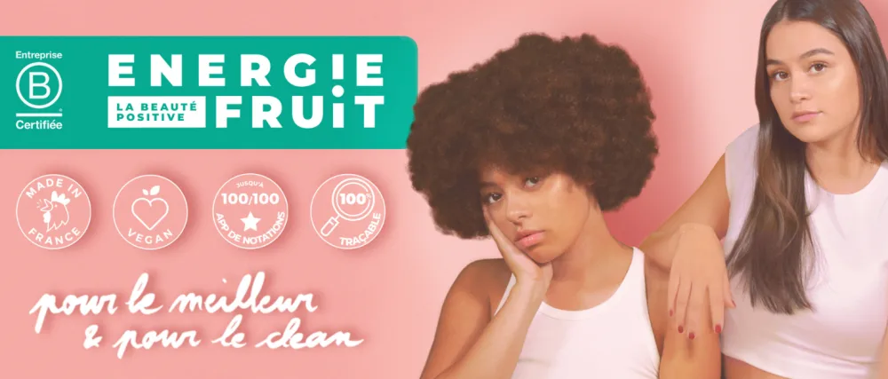 ENERGIE FRUIT | Solid Shaving Soap | Certified ORGANIC by Ecocert | White Peach Scent - bannière marque