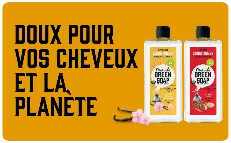 Marcel's Green Soap Caring Argan & Oudh Conditioner - Conditioner - 100% Recycled Plastic - 98% Natural Formula - Vegan - Microlastic Free - 300 ml - product information 9