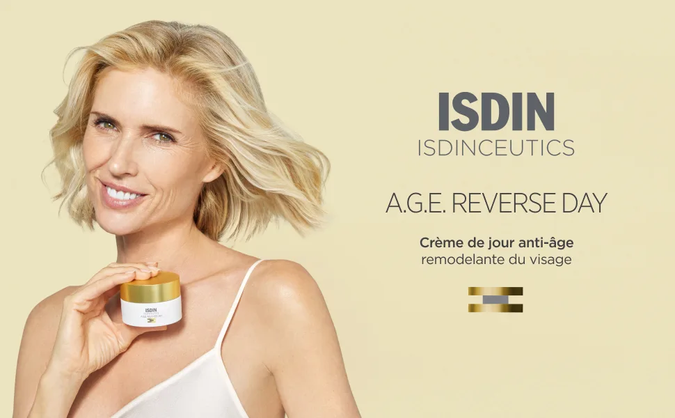 ISDIN Isdinceutics A.G.E Reverse Day | Carnosine and Syn-Hycan Daily Face Remodeling Cream (50ml) - Age Reverse Day