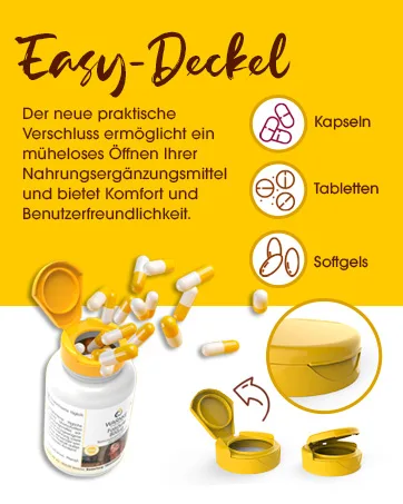 Manganese 4 mg - Vegetarian - Maganese Gluconate | Warnke Vitalstoffe - Couvercle à charnière easydeckel