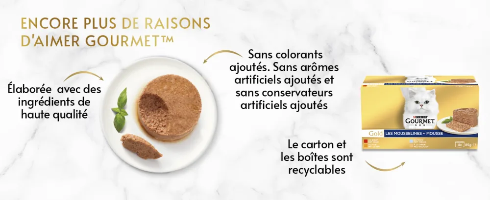 GOURMET GOLD Chiffon 4x85g - purina gourmet chat