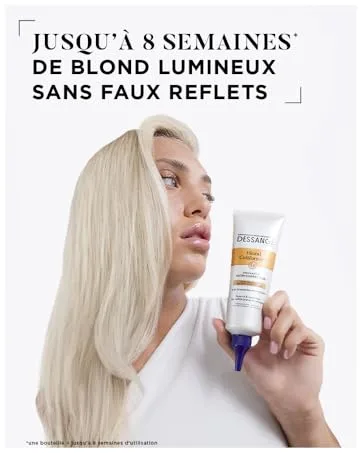Dessange - Nutri-Corrective Blue Shampoo - For Colored or Bleached Blonde Hair - Californian Blonde - 250 ml - Pack of 3 - Dessange
