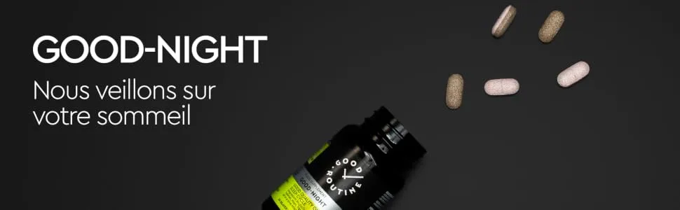 GOOD-NIGHT (20 Billilayer Tablets) - Valerian Passionflower Magnesium Bisglycinate Melatonin Supports the Nervous System at Night Quality Sleep Deep Repairing No Addiction - Good Night votre sommeil