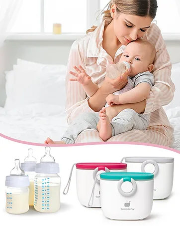 Termichy Stackable Milk Powder Dosing Box Pack of 2 (Warm Grey) - Doseur de lait en poudre pour bébé