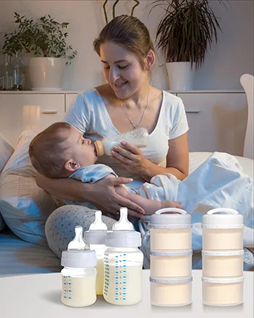 Termichy Stackable Milk Powder Dosing Box Pack of 2 (Warm Grey) - Termichy Boîte de rangement pour bébé