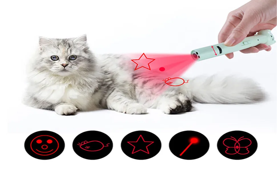 Laser Pointer Interative Cat Toy for Cats to Chase, Rechargeable Red Laser Light Pointer Exercises Training Tool for Kittens Cats Dogs Purple - cat laser toys