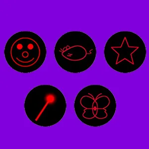 Laser Pointer Interative Cat Toy for Cats to Chase, Rechargeable Red Laser Light Pointer Exercises Training Tool for Kittens Cats Dogs Purple - Laser Pointer Cat Toys