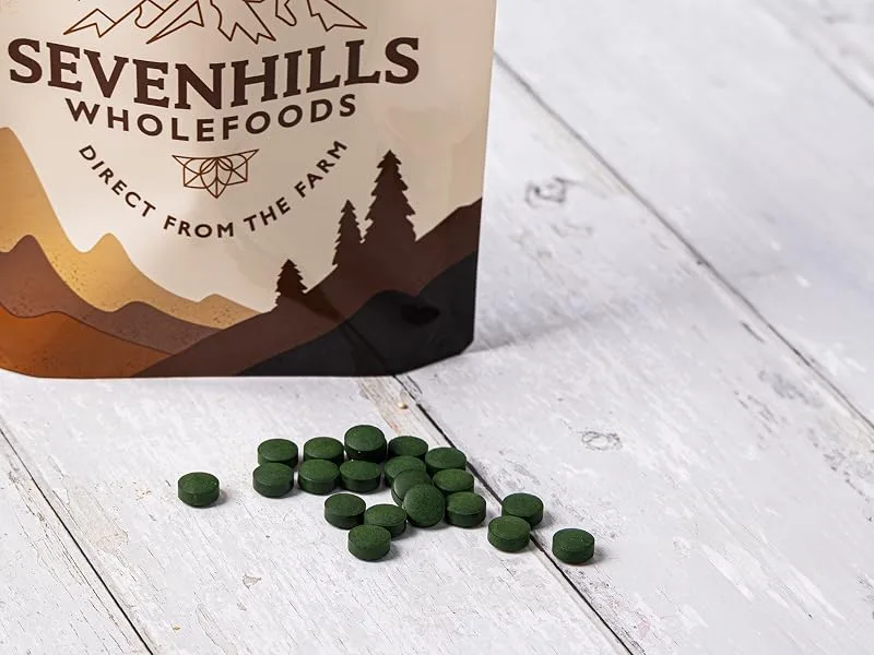 Sevenhills Wholefoods Chlorella and Spirulina Bio Tablets 500mg x 360 Tablets 180g - Comprimés