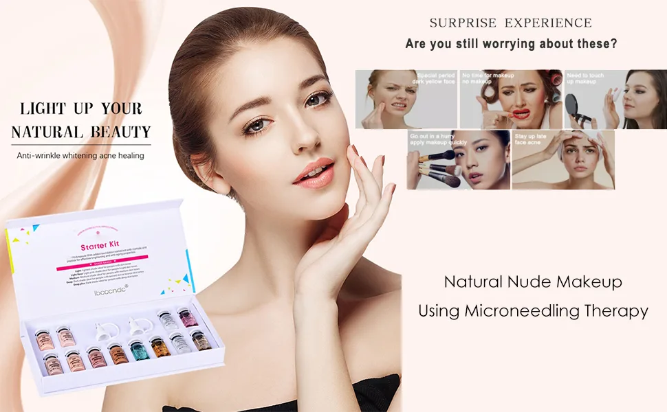 Allbestaye Liquid Foundation for Microneedling System Waterproof Semi Permanent Water Repellent Concealer Makeup Kit - product information 22