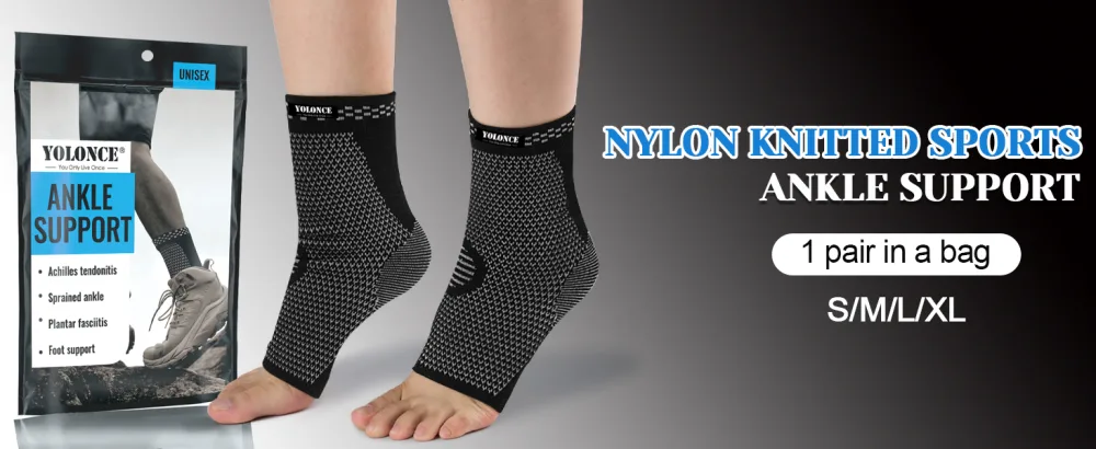 Ankle Support 2 Pieces Breathable Non-Slip Compression Ankle Brace for Joint Pain Relief Ankle Sprain Running Recovery  - product information 9